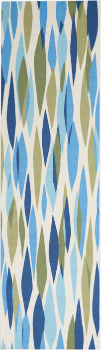 Waverly Sun N Shade SND01 Green 8' Runner Hallway Rug