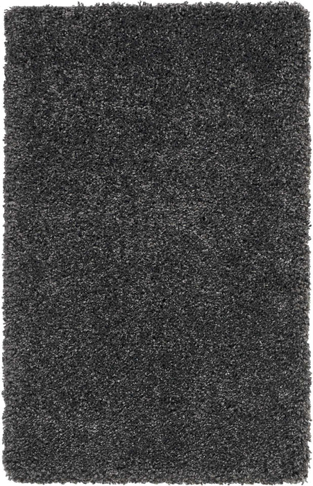 Nourison Malibu Shag MSG01 Charcoal 3'x4' Area Rug