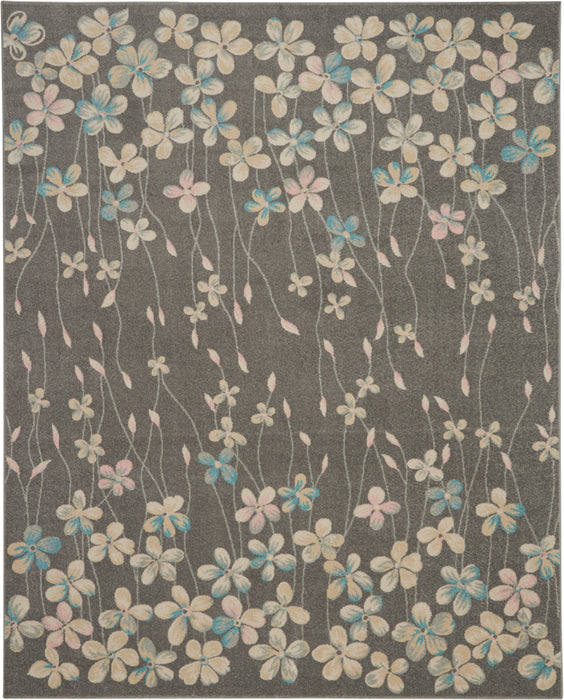 Nourison Tranquil TRA04 Grey 9'x12' Oversized Rug