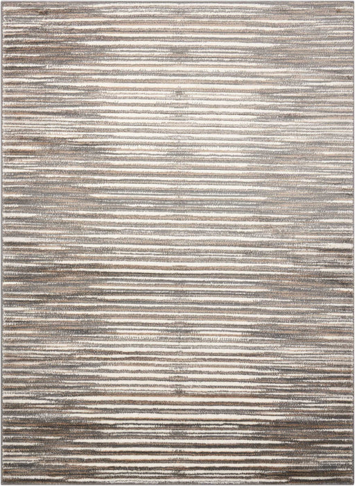 Nourison Studio STU07 Grey and White 5'x7' Area Rug