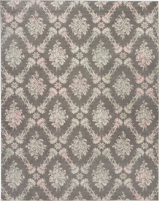 Nourison Tranquil TRA09 Pink and Grey 8'x10' Large Rug