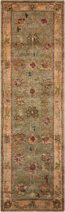 Nourison Tahoe TA03 Green 8' Runner Hallway Rug