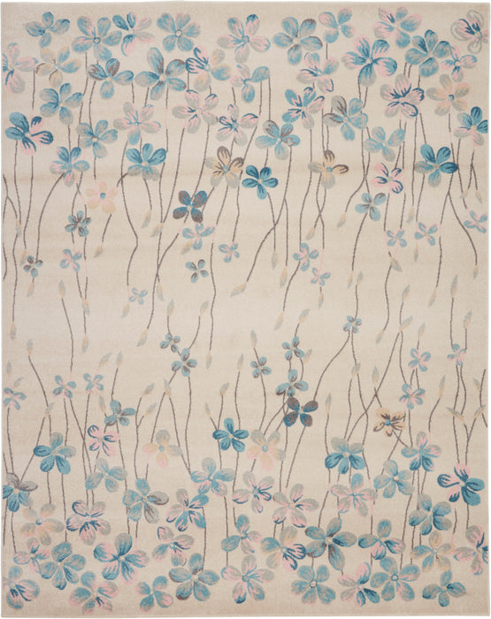 Nourison Tranquil TRA04 Ivory White 9'x12' Oversized Rug