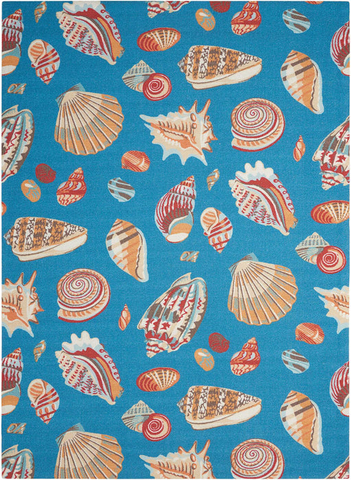 Waverly Sun N Shade SND22 Blue 5'x8' Area Rug