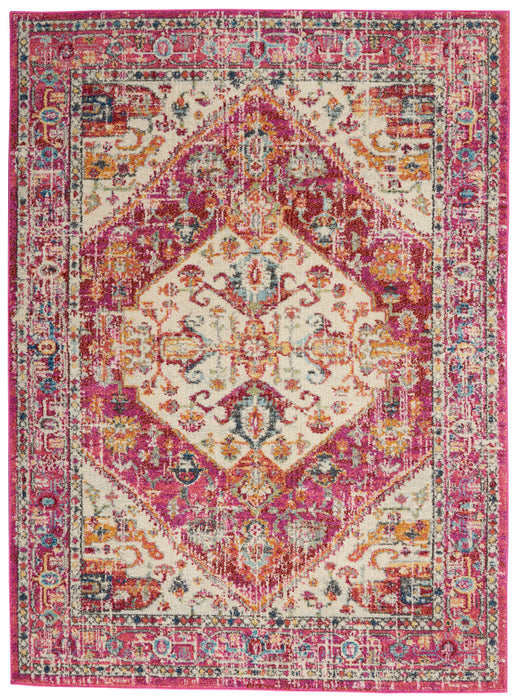 Nourison Passion 5' x 7' Ivory and Pink Area Rug