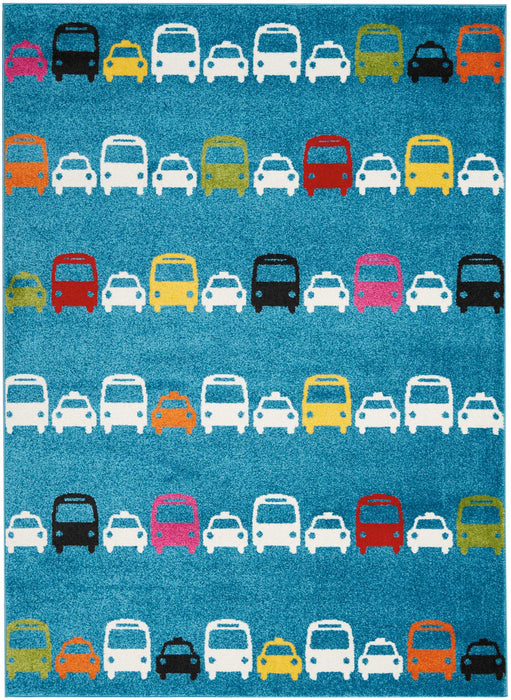 Nourison Miles DS200 Blue 5'x7' Area Rug