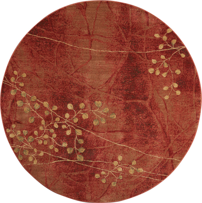 Nourison Somerset ST74 Red 8' Round Rug