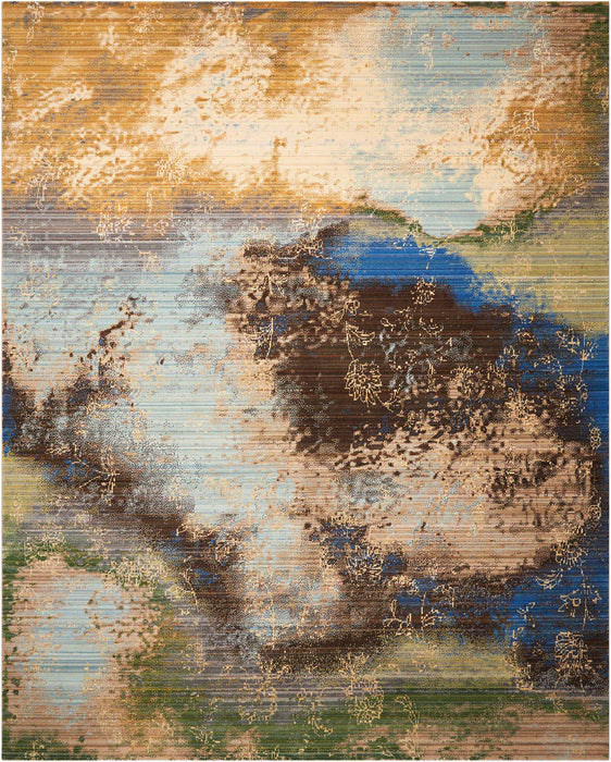 Nourison Rhapsody RH016 Blue 10'x14' Rug
