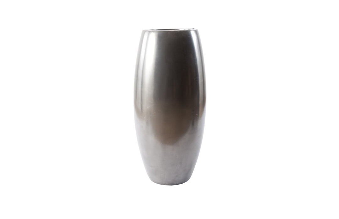 Elonga Medium Polished Aluminum Planter