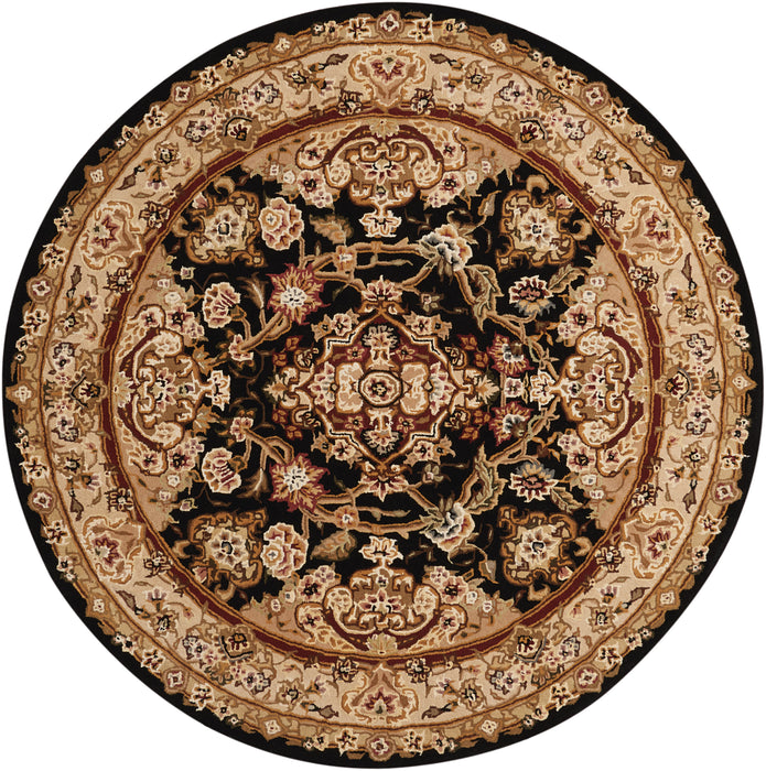Nourison 2000 2028 Black 4' Round Area Rug