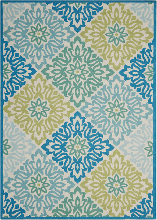 Waverly Sun N Shade SND23 Blue 4'x6' Area Rug