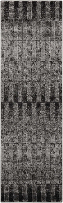 Nourison Studio STU05 Grey 7' Runner Hallway Rug