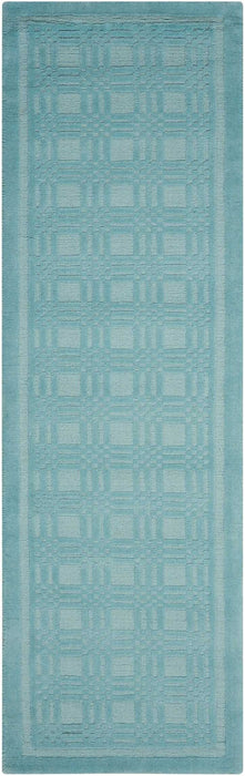 Nourison Westport WP32 Blue 8' Runner Hallway Rug