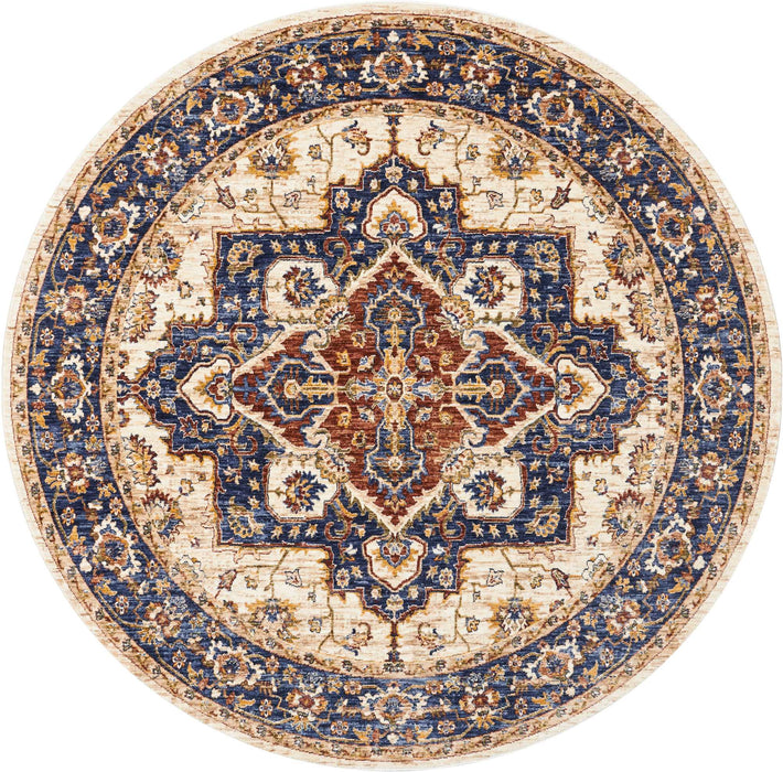 Nourison Lagos LAG01 Multicolor 5' Round Area Rug