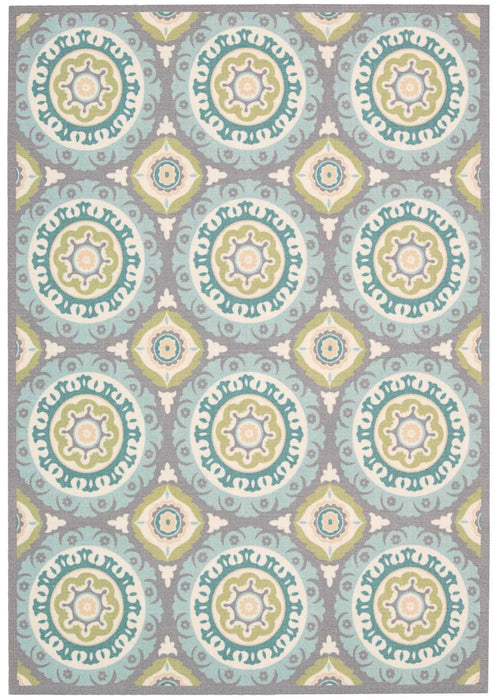 Waverly Sun N Shade SND16 Green 5' Square Area Rug