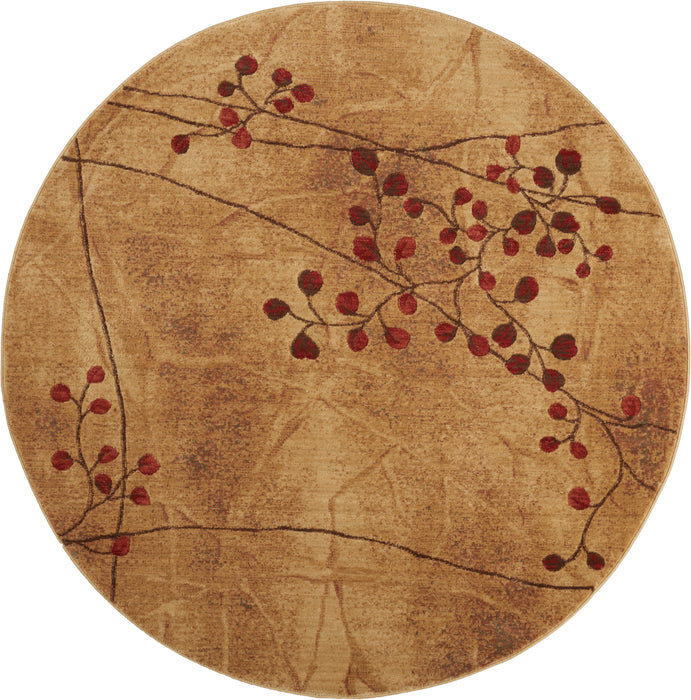 Nourison Somerset ST74 Brown 6' Round Area Rug