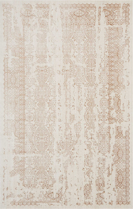 kathy ireland Home Silver Screen KI344 Ivory and Gold 4'x6' Area Rug