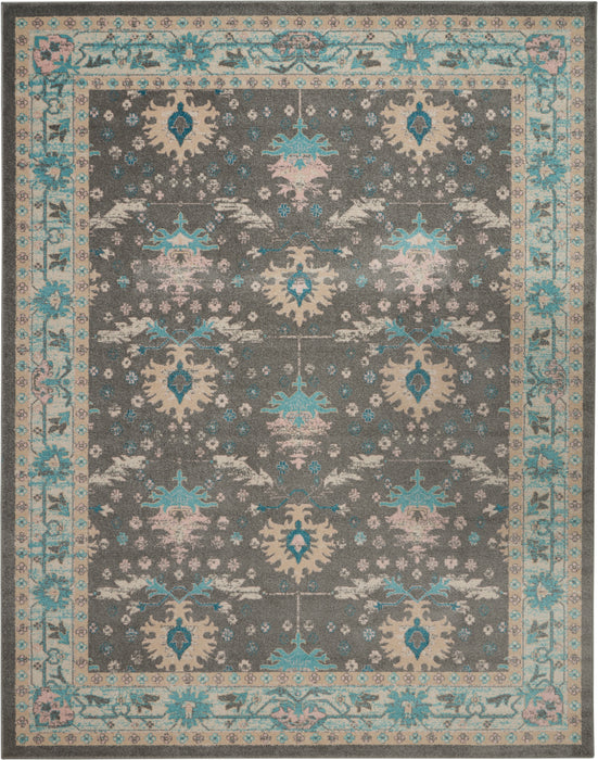 Nourison Tranquil TRA10 Pink and Grey 9'x12' Oversized Rug