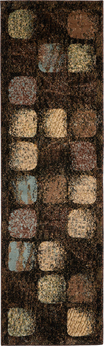 Nourison Modesto 7' Runner Charcoal Area Rug