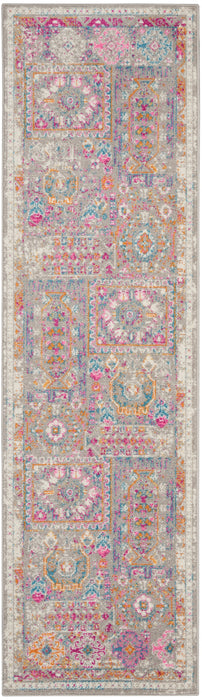 Nourison Passion 8' Runner Grey Multicolor Area Rug