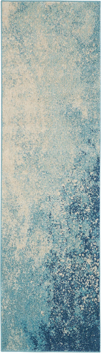 Nourison Passion 8' Runner Navy Light Blue Area Rug