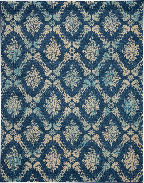 Nourison Tranquil TRA09 Navy Blue 8'x10' Large Rug