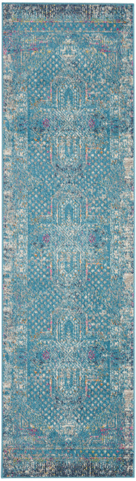 Nourison Passion 10' Runner Blue Area Rug