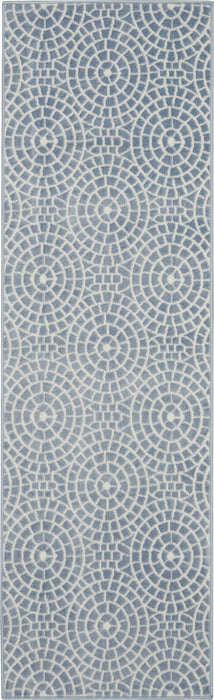 Nourison Urban Chic URC04 Blue 7' Runner Hallway Rug
