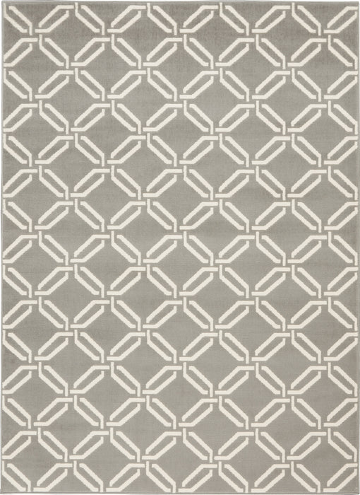 Nourison Jubilant JUB17 Grey 6'x9' Mid-century Area Rug