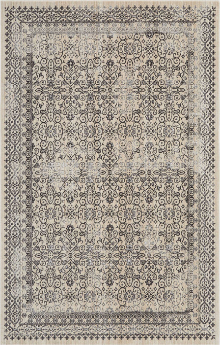 kathy ireland Home Silver Screen KI342 Ivory White 4'x6' Area Rug