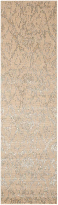 Nourison Nepal NEP07 White 8' Runner Hallway Rug