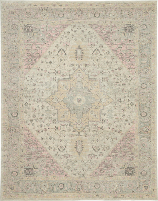 Nourison Tranquil TRA06 Pink and Beige 8'x10' Large Rug