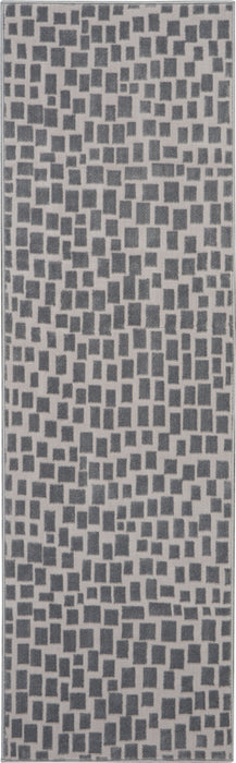 Nourison Urban Chic URC03 Grey 7' Runner Hallway Rug