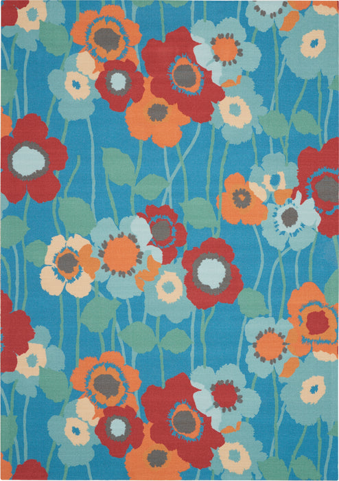 Waverly Sun N Shade SND27 Blue 4'x6' Area Rug