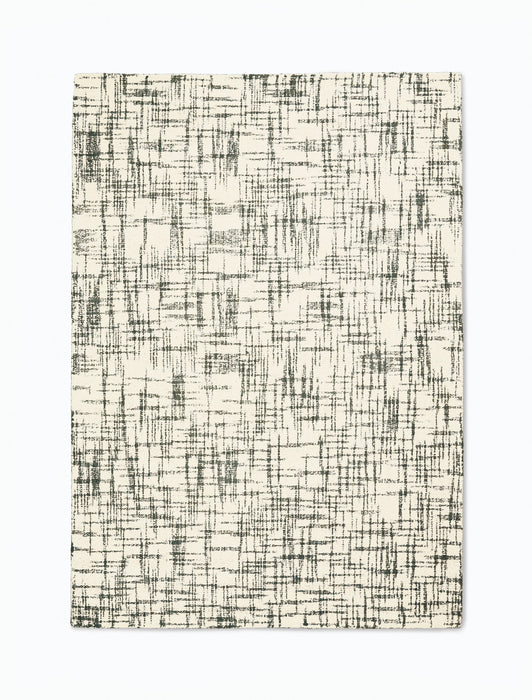 Calvin Klein Tucson CK820 White and Grey 9'x12' Wool Rug