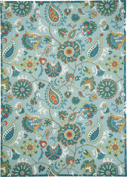 Waverly Sun N Shade SND73 Blue Multicolor 10'x13' Oversized Indoor-outdoor Rug