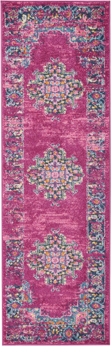 Nourison Passion PSN03 Pink 6' Runner Hallway Rug
