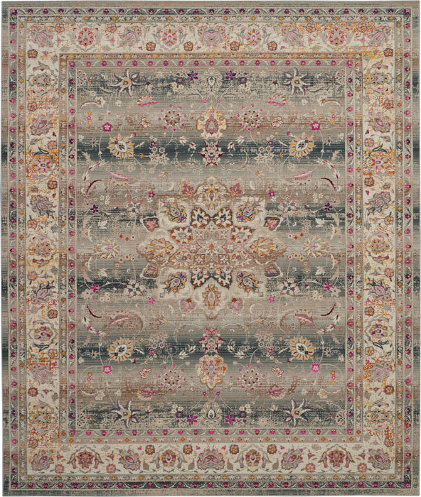 Nourison Vintage Kashan VKA01 Grey Multicolor 8'x10' Rug