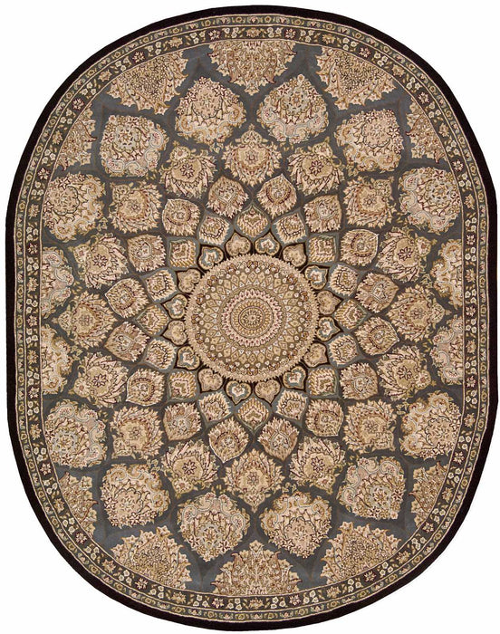 Nourison 2000 2318 Slate 10' Oval Area Rug