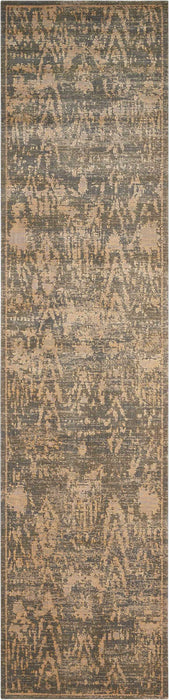 Nourison Silken Allure SLK17 Grey 10' Runner Hallway Rug