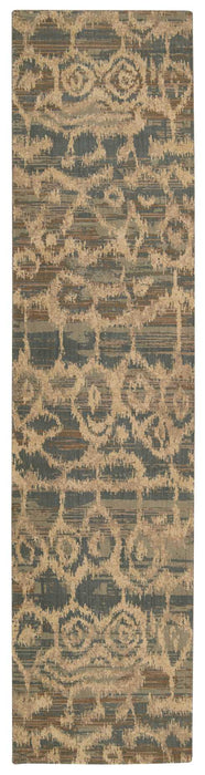 Nourison Silken Allure SLK10 Blue 10' Runner Hallway Rug
