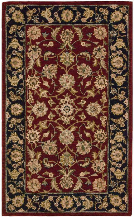 Nourison 2000 2002 Dark Red Multicolor 3'x5' Area Rug