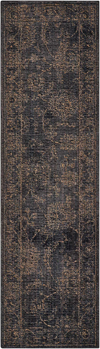 Nourison 2020 NR202 Charcoal 11' Runner Area Rug