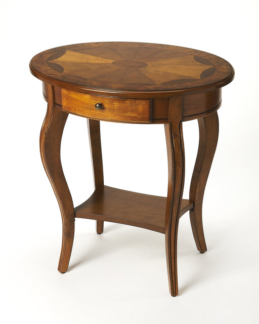 Butler Jeanette Olive Ash Burl Oval Accent Table