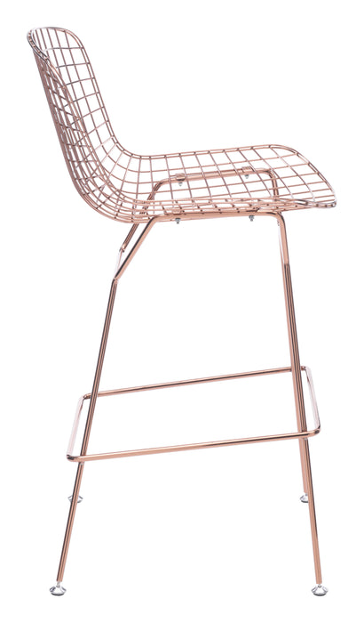 Wire Bar Chair (Set of 2) Rose Gold