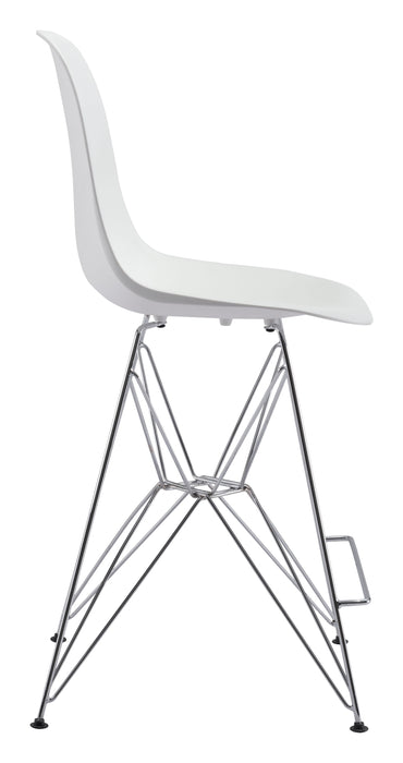 Zip Counter Chair White