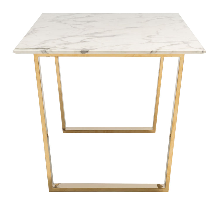 Atlas Dining Table Stone & Gold