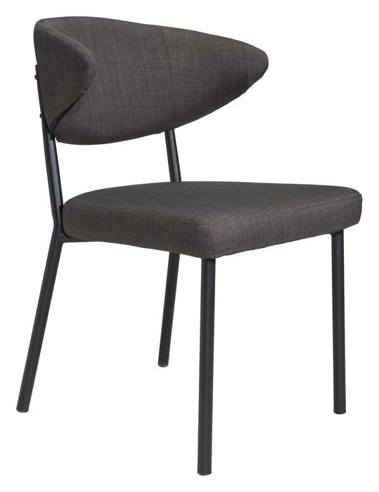 Pontus Dining Chair (Set of 2) Charcoal Gray