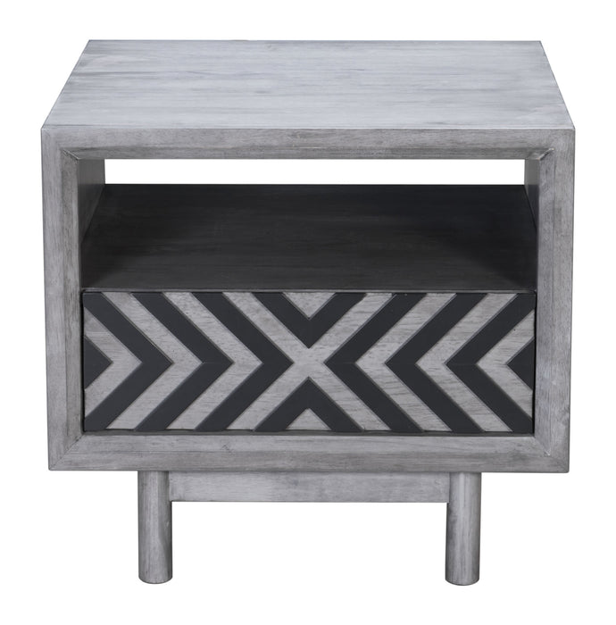 Raven End Table Gray