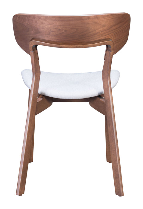 Russell Dining Chair (Set of 2) Walnut & Gray